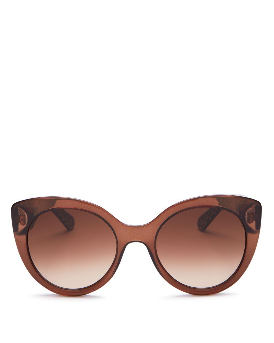 Ferragamo Women's Oversized Round Sunglasses in Brown Lyst