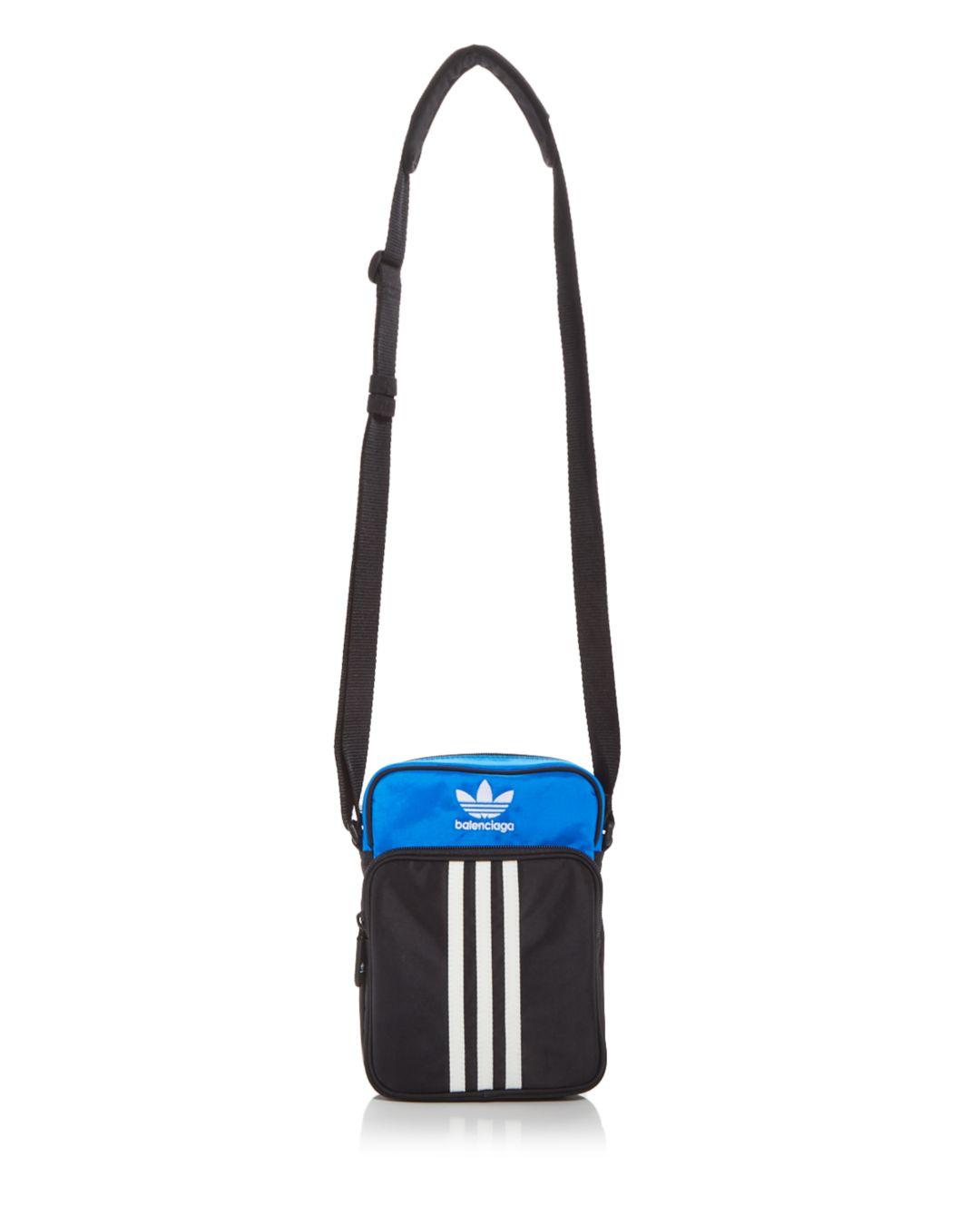 Balenciaga X Adidas Small Crossbody Messenger Bag in Blue for Men | Lyst