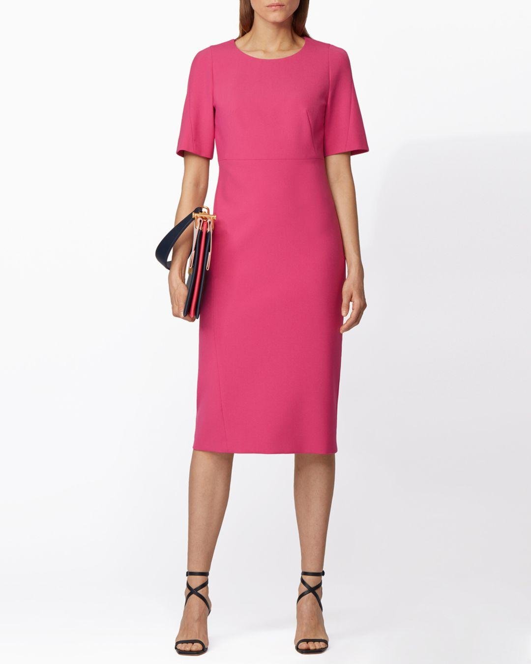 BOSS by HUGO BOSS Dalune Sheath Dress in Pink | Lyst