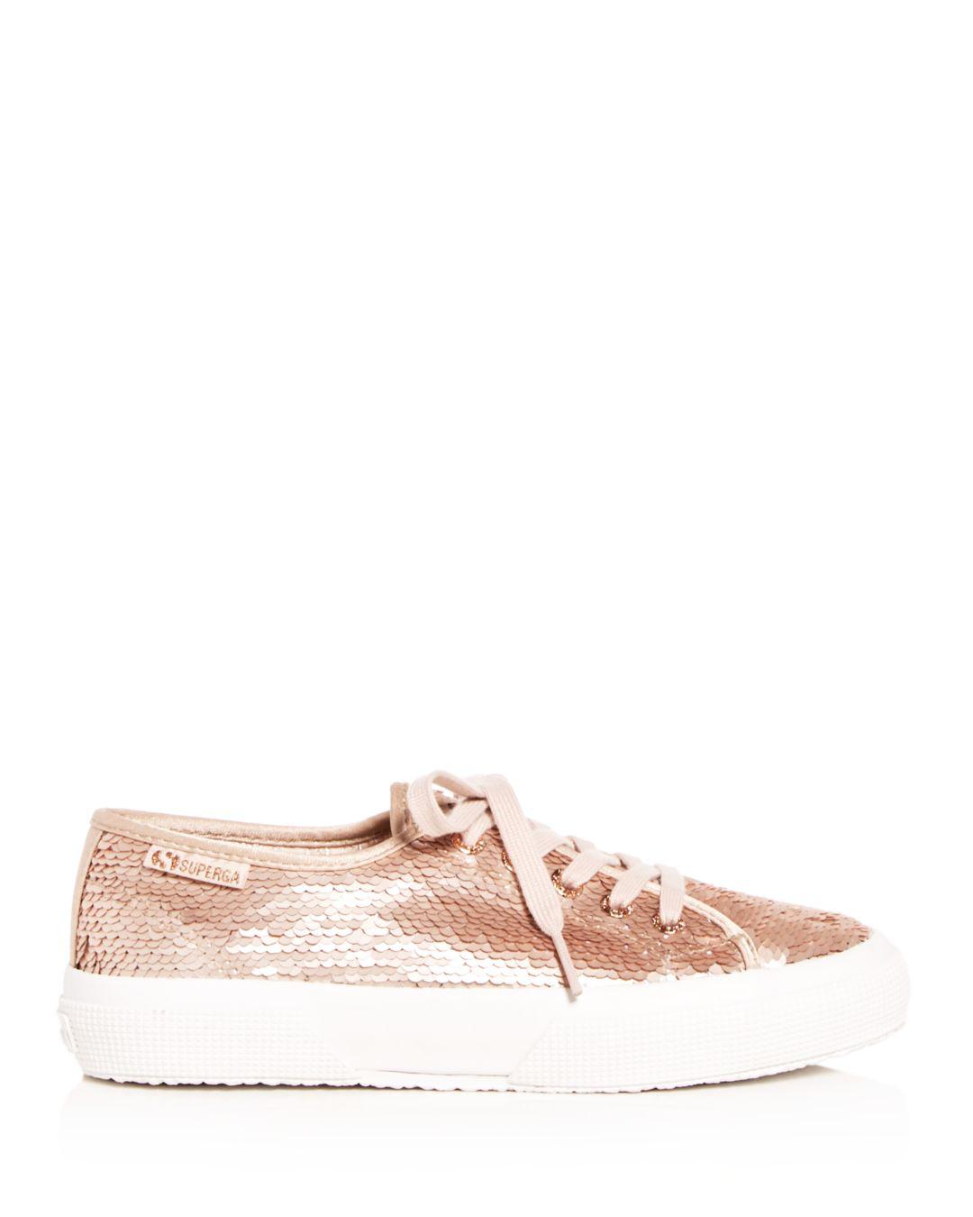 superga rose gold sequin