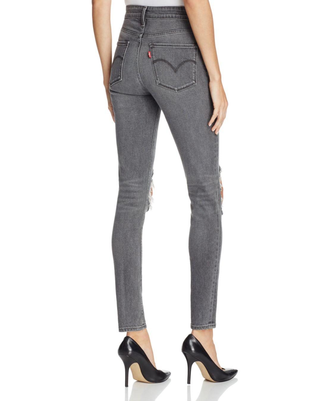 levi's 721 high rise skinny washed black