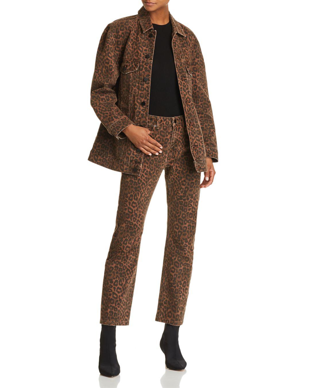 t by alexander wang leopard jeans
