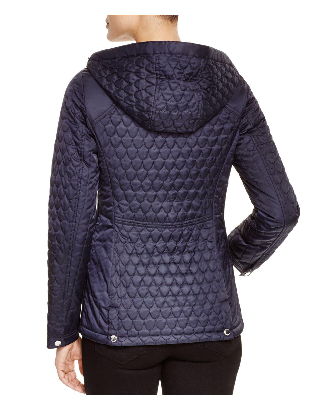 Laundry by Shelli Segal Quilted Hooded Jacket in Blue - Lyst