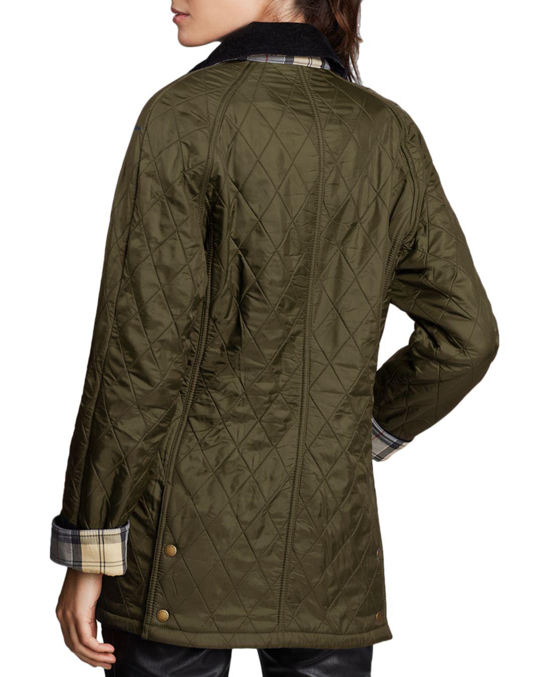 Barbour Corduroy Beadnell Polarquilt Plaid-trim Utility Coat in Olive  (Green) - Save 44% - Lyst