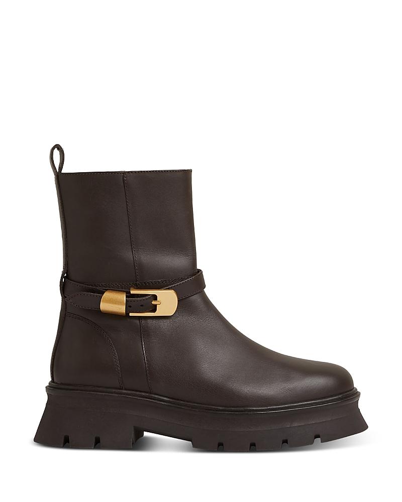 Reiss Elena Chunky Ankle Boots in Brown Lyst