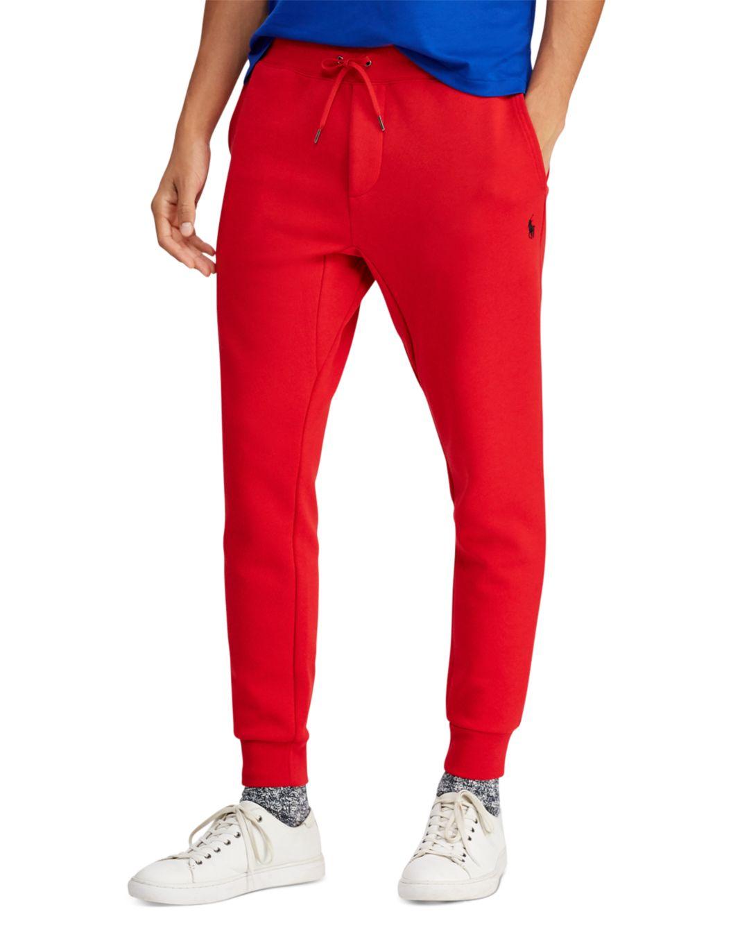 Polo Ralph Lauren Double - Knit Jogger Pants in Red for Men - Lyst