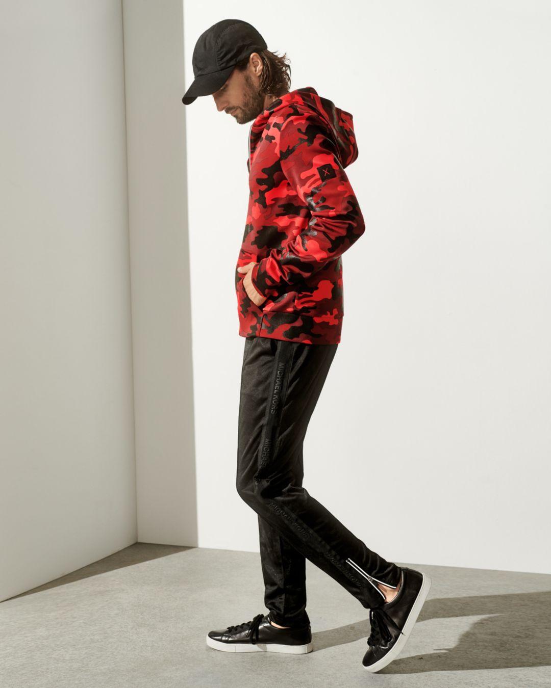 Michael Kors Kors X Tech Zip-front Camo Hoodie in Red for Men | Lyst