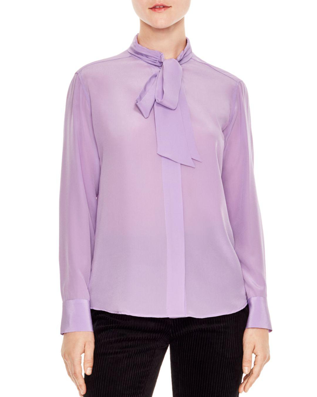 Lilac silk top Clearance