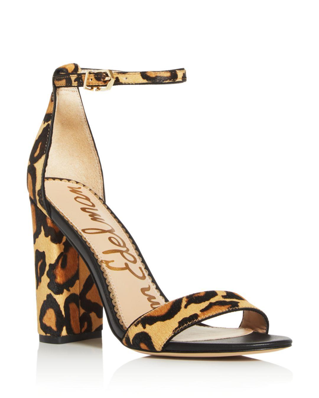 sam edelman leopard block heels