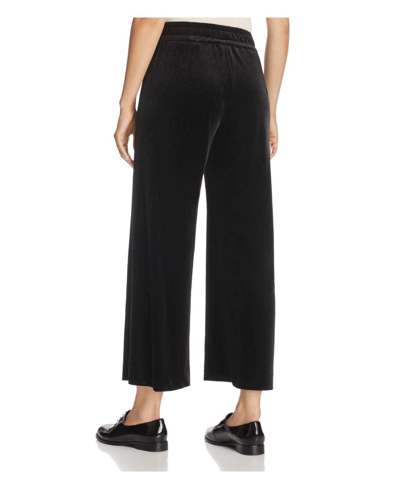 Lyst - French Connection Velvet Pajama Pants in Black