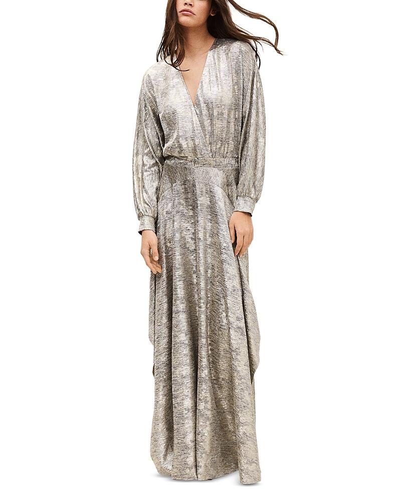 bash silver dress Pankh Bash Silver Partywear Shimmer Metallic Dress Silver / S