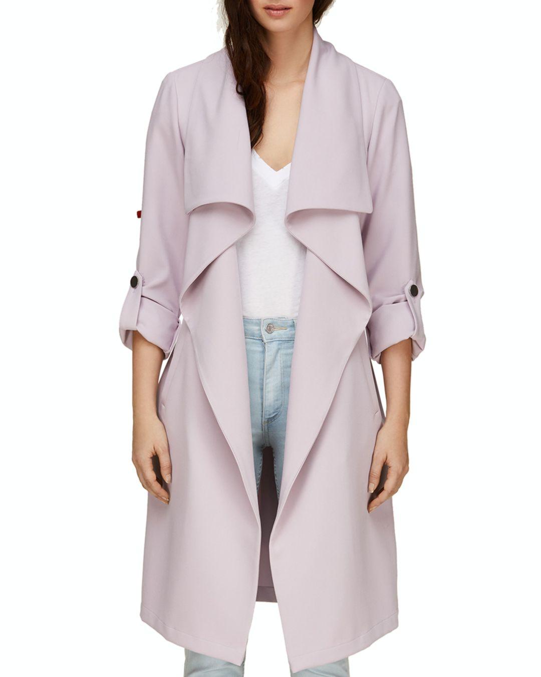 SOIA & KYO Soia And Kyo Ornella Draped Trench Coat in Purple | Lyst