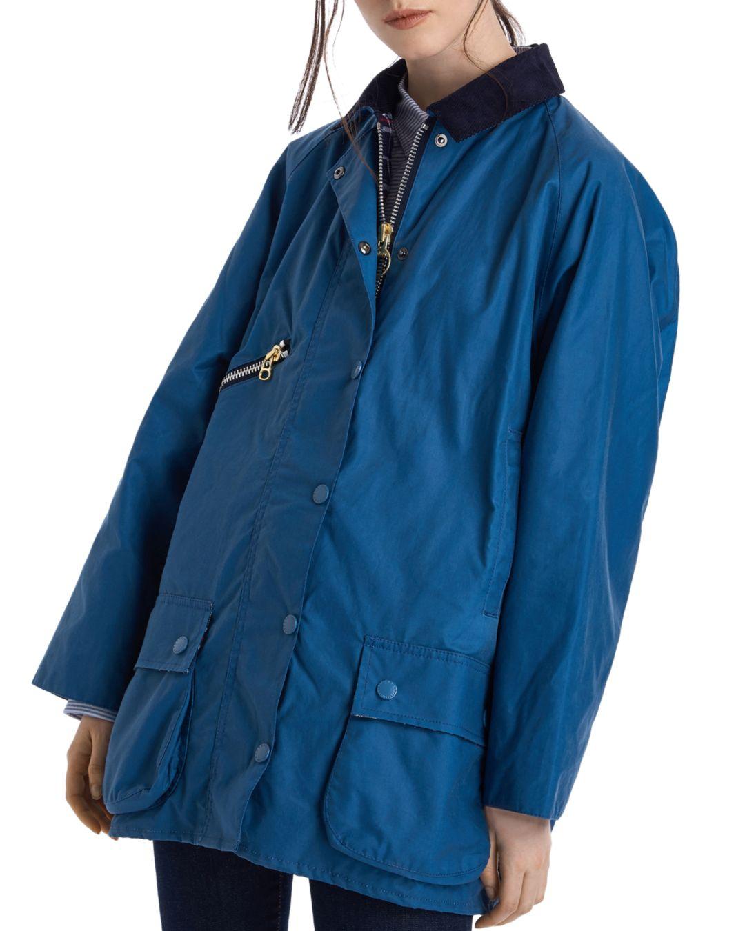 Barbour By Alexachung Edith Waxed Cotton Jacket in Blue | Lyst Canada