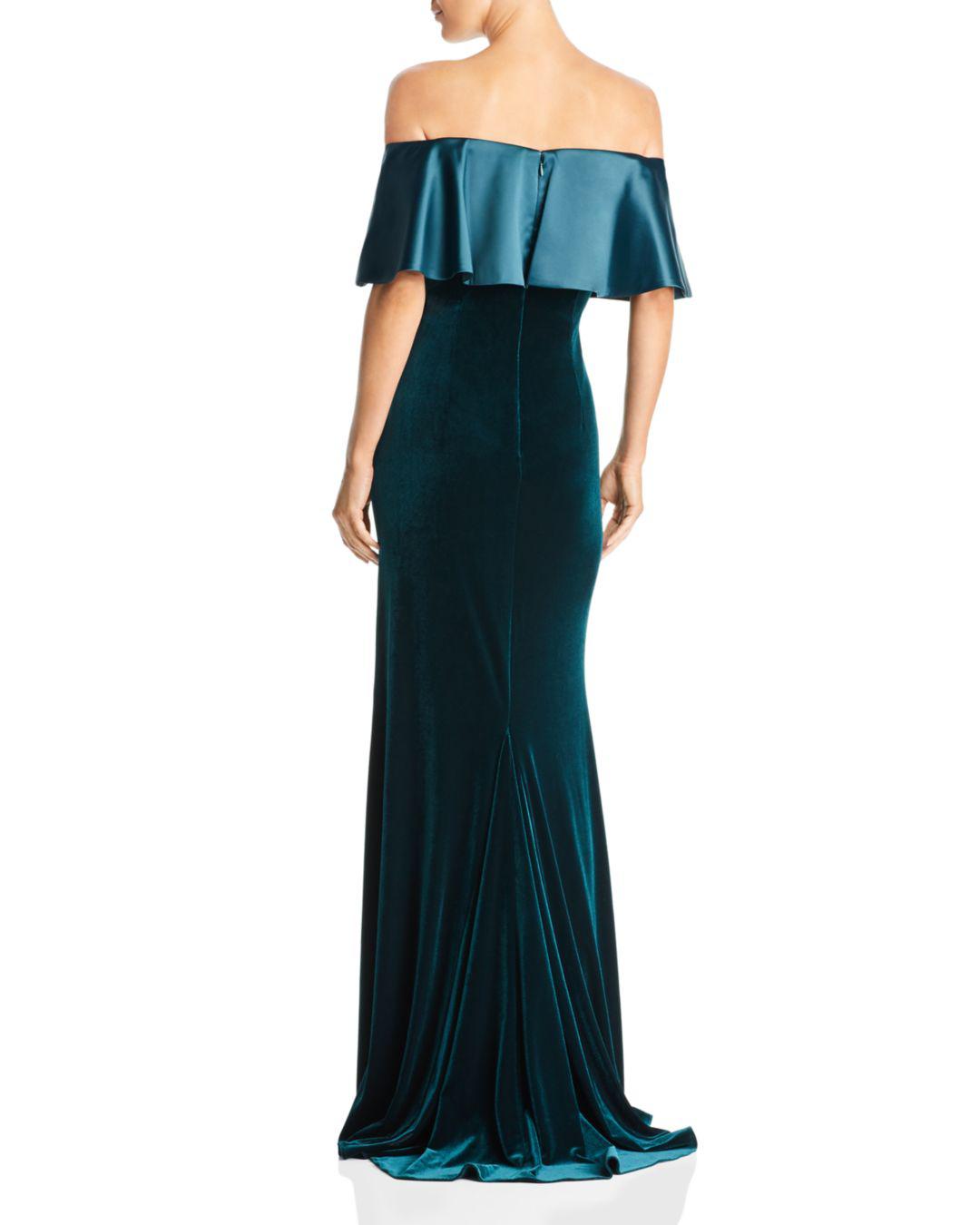 adrianna papell off shoulder gown