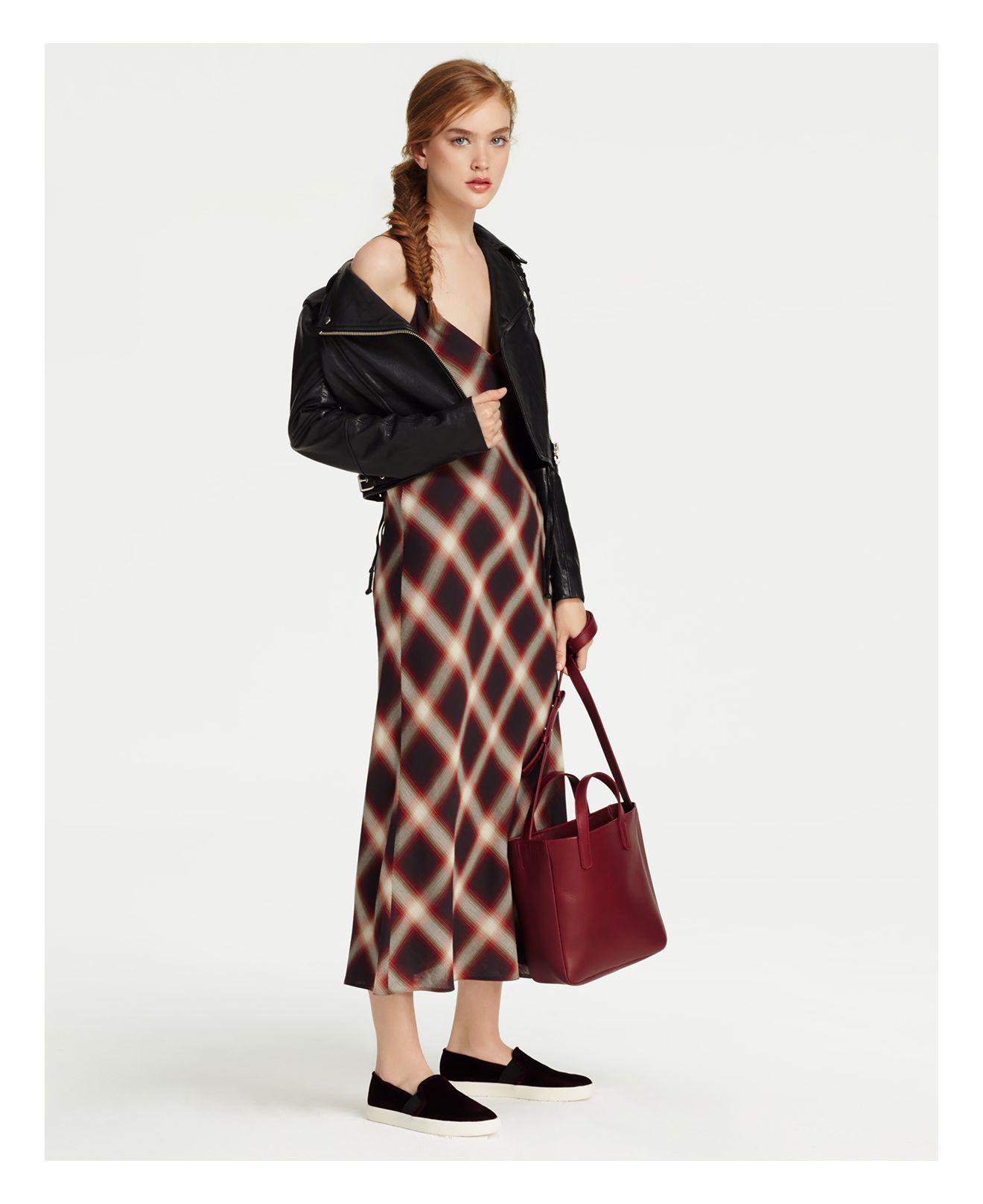 vince plaid dress