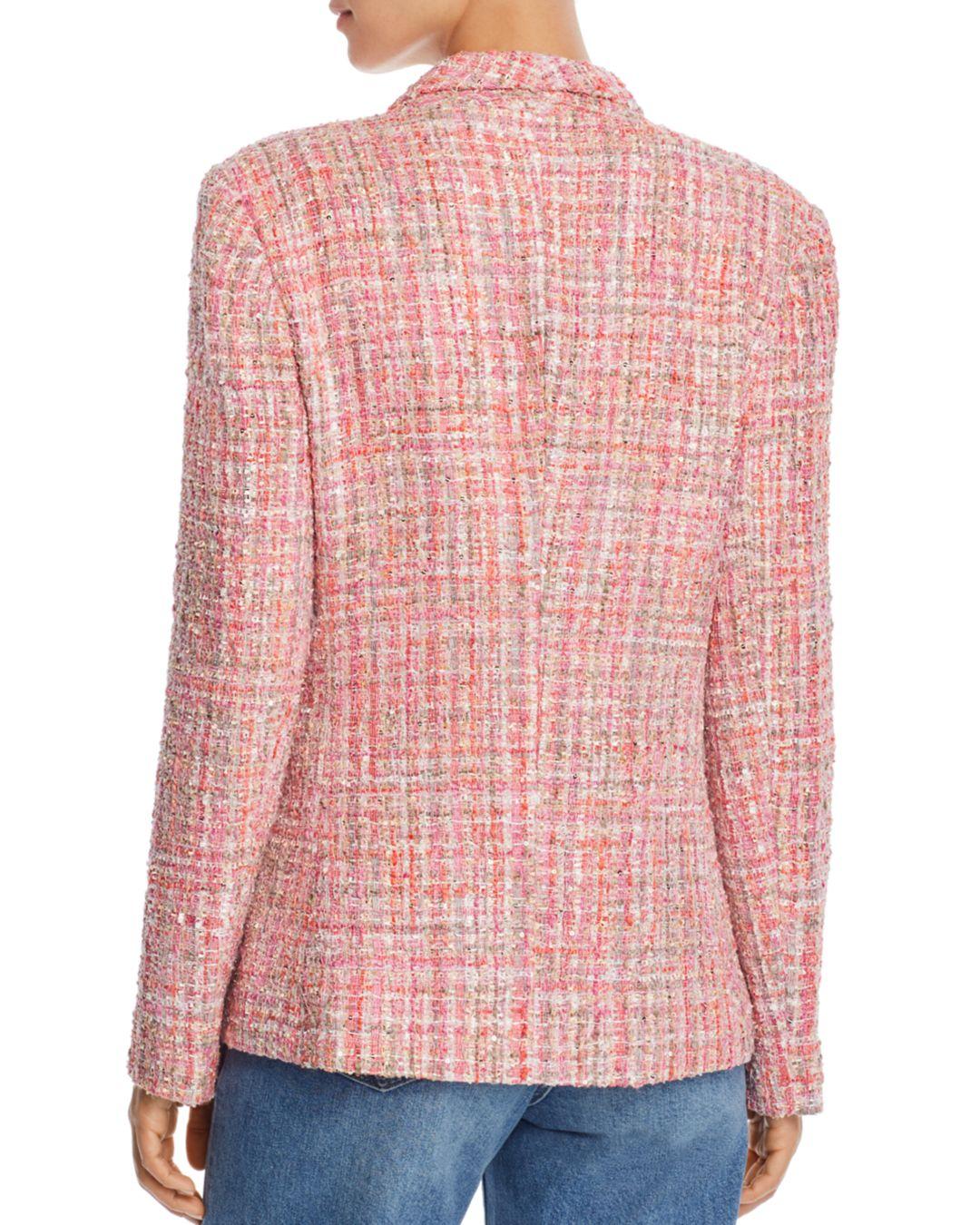 hot pink tweed jacket