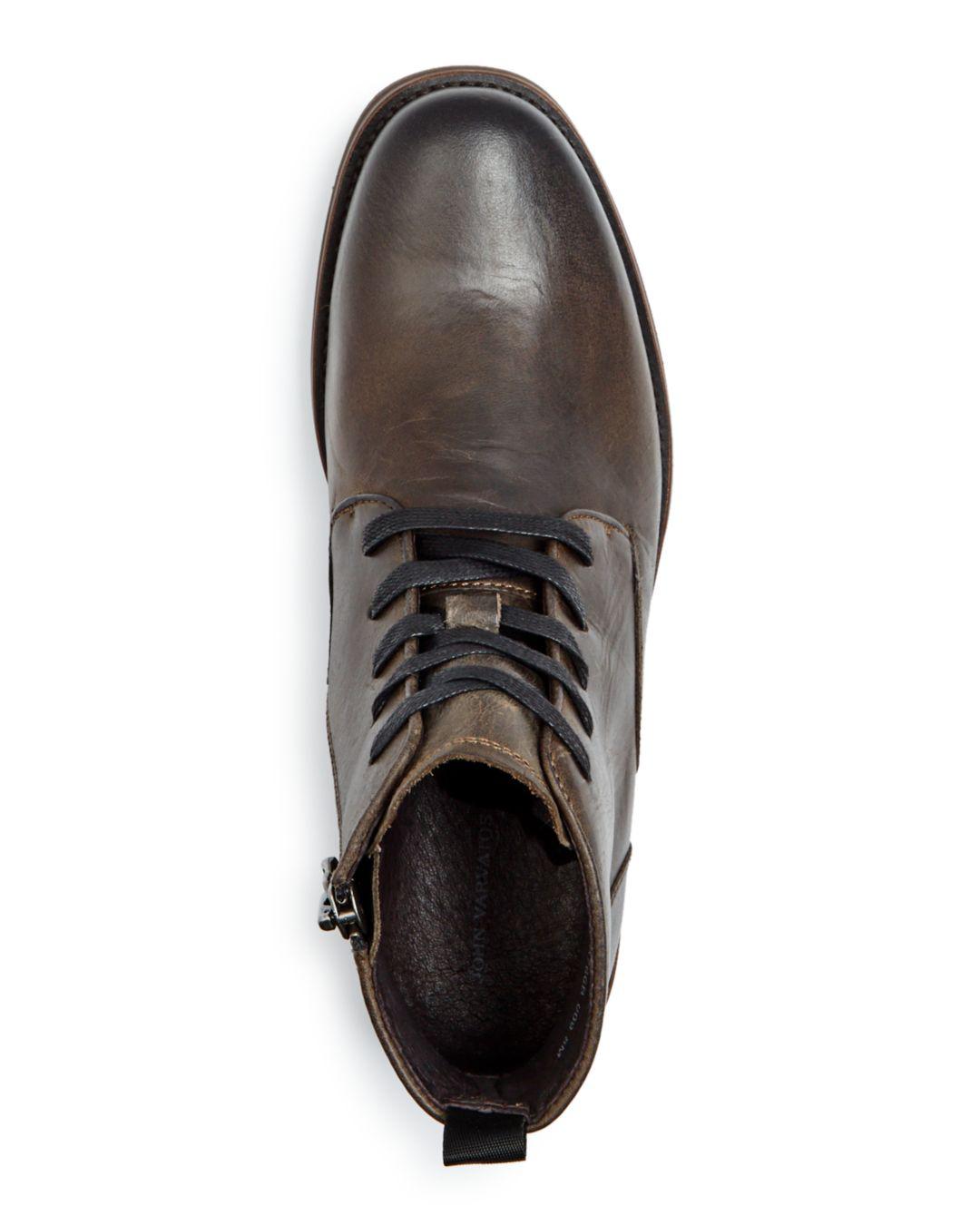 John Varvatos Men's Leather Boots in Gray for Men Lyst