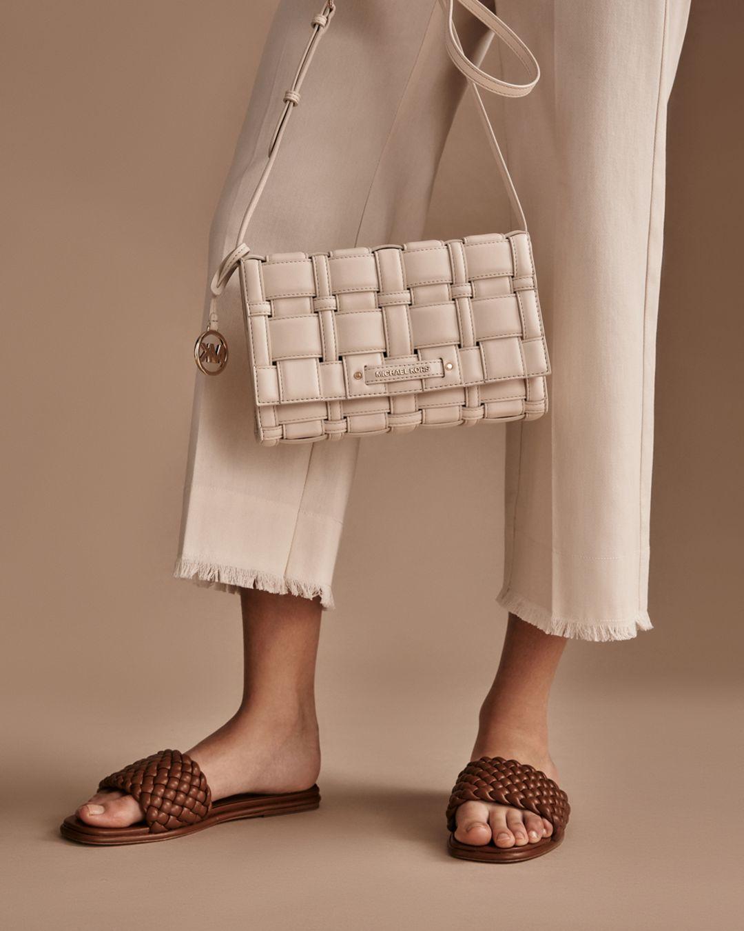 michael kors ivy woven clutch crossbody