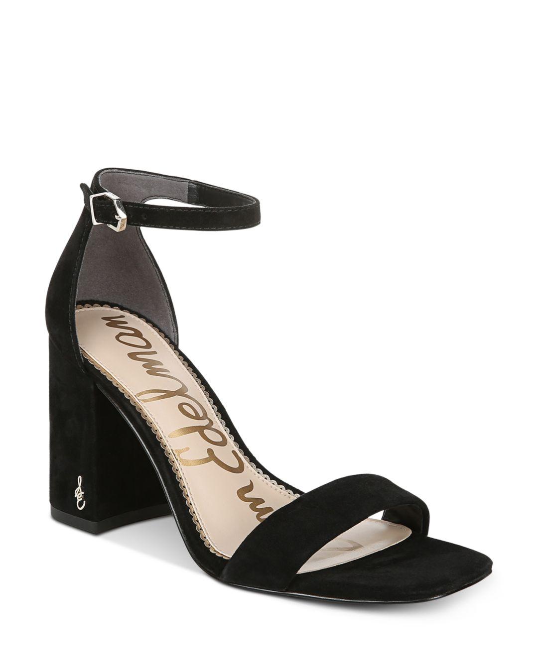 Sam Edelman Leather Women's Daniella High - Heel Sandals in Black Suede ...