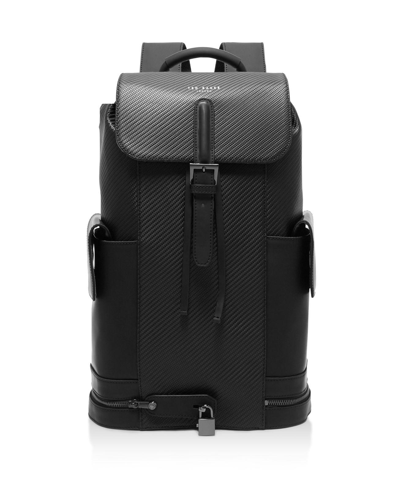 ted baker mens leather backpack