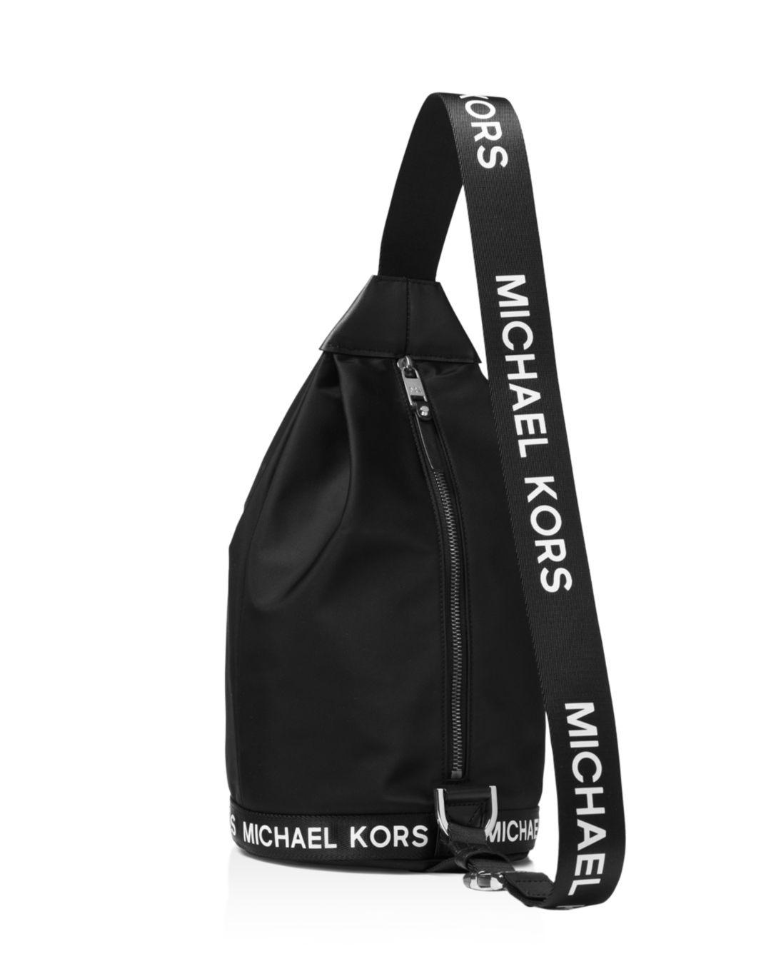 MICHAEL Michael Kors The Michael Nylon Sling Bag in Black | Lyst