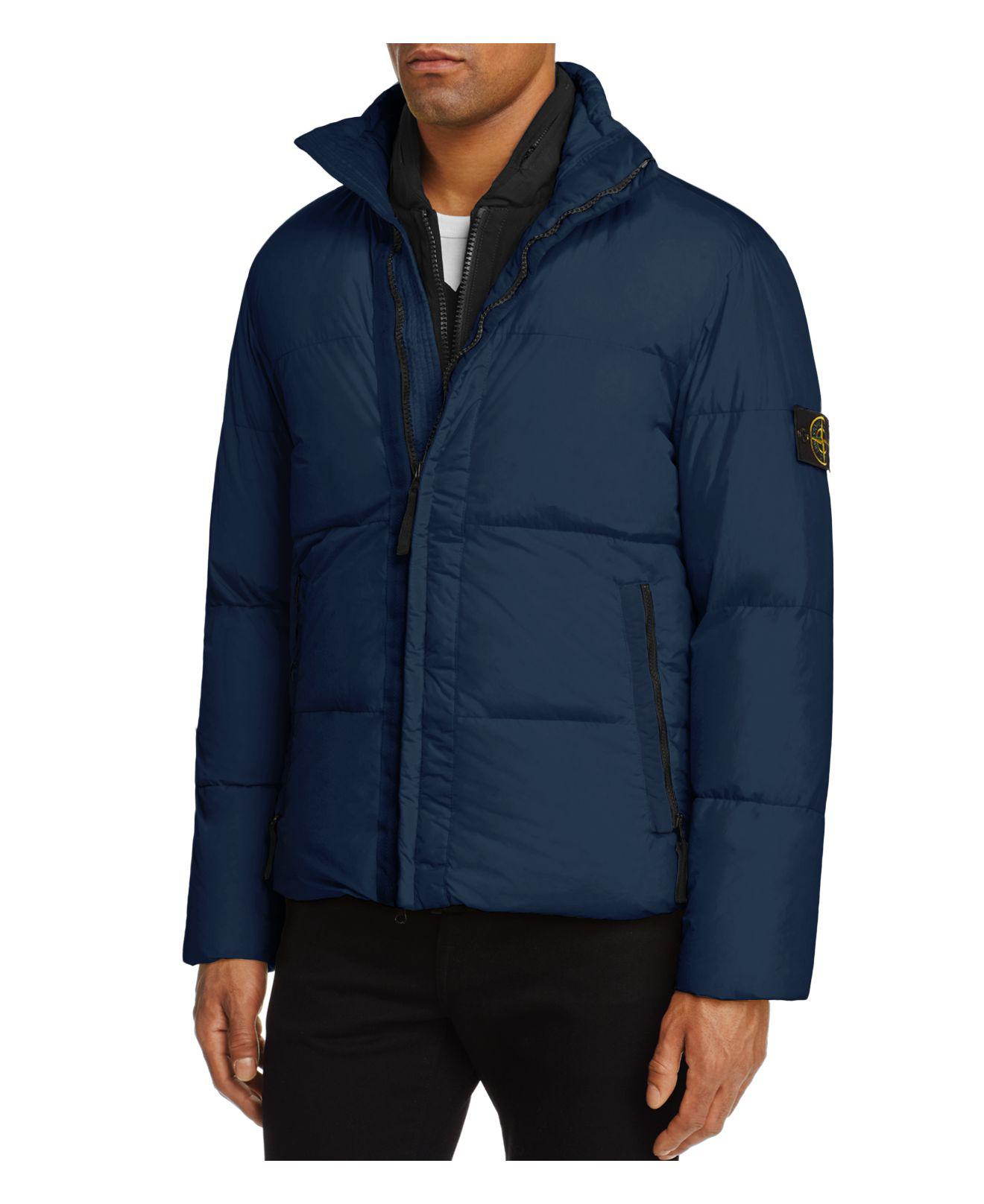 Lyst Stone Island Nylon Puffer Jacket in Blue for Men