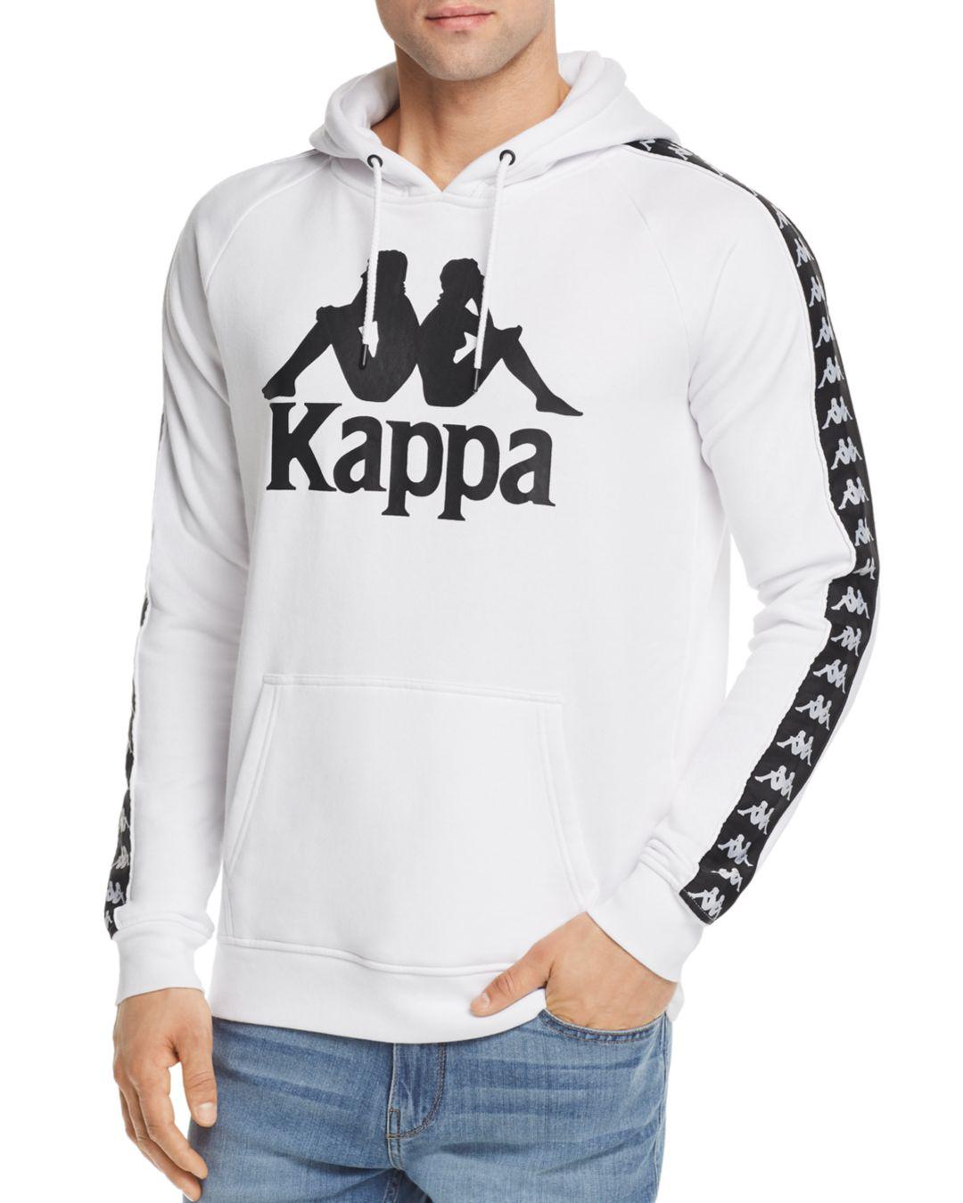 Kappa White Logo Hoodie for Men - Lyst