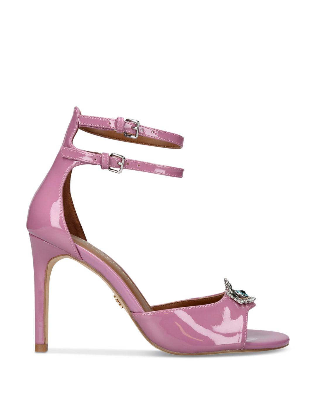 Kurt Geiger Olive Eye Ankle Strap High Heel Sandals in Pink Lyst