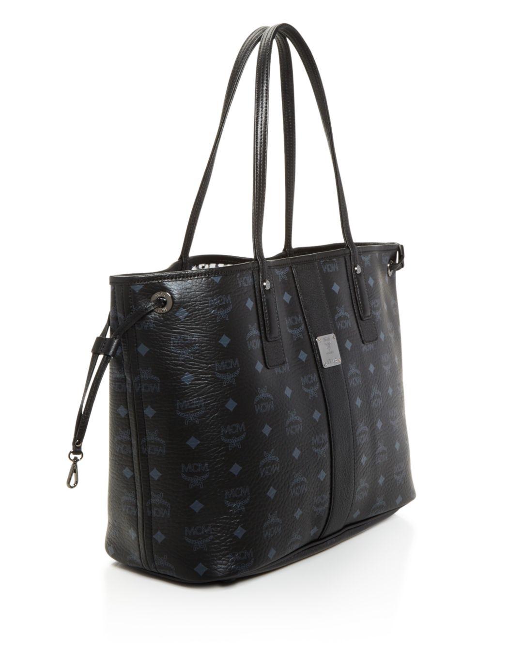 mcm black medium tote