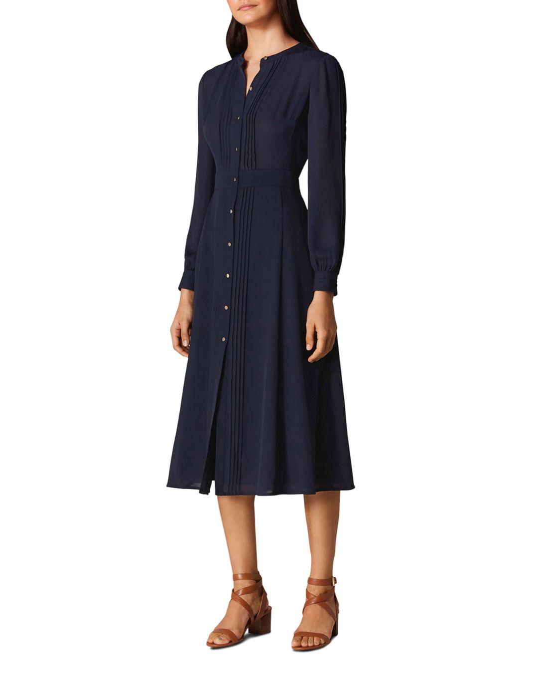karen millen pleated shirt dress