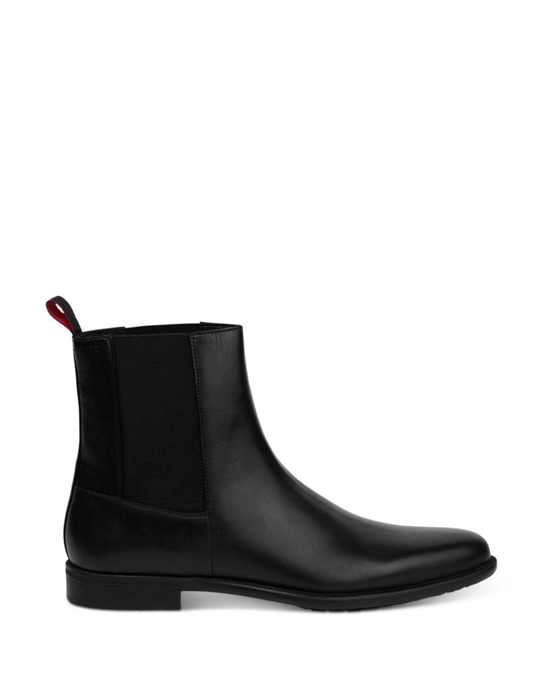 HUGO Boss Kyron Pull On Chelsea Boots in Black for Men | Lyst