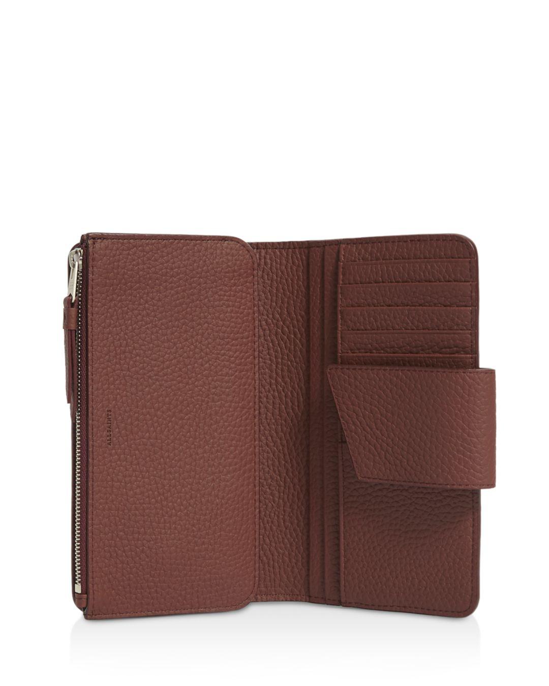 AllSaints Ray Leather Wallet | Lyst