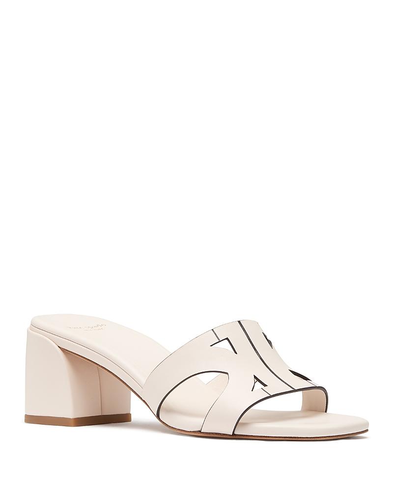 Kate Spade Double K Block Heel Sandals in Natural | Lyst