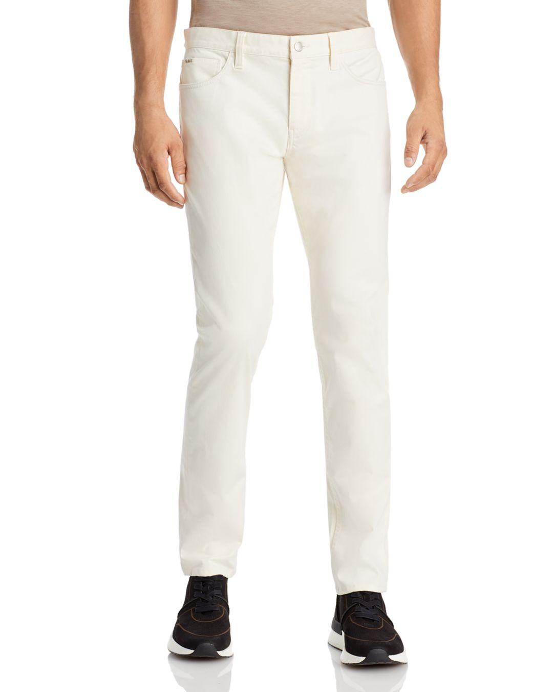 Michael Kors Cotton Brushed Moleskin Slim Fit Five Pocket Pants in Bone ...
