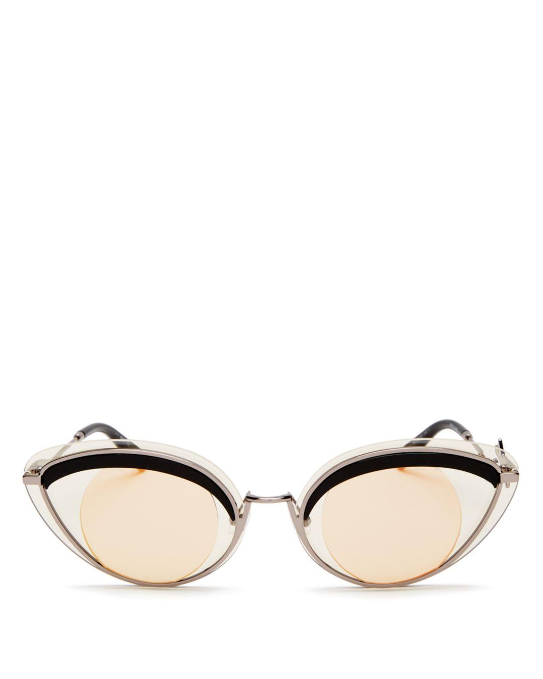 KENZO Women's Cat Eye Sunglasses in Shiny Dark Ruthenium/Brown (Brown) Lyst