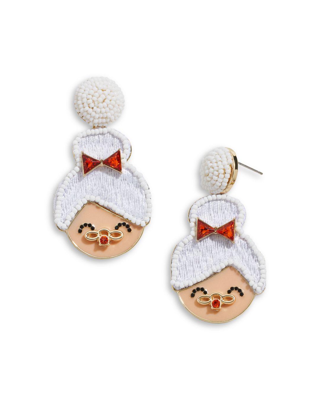 Mrs claus earrings Clearance