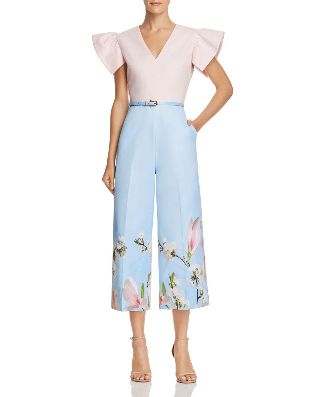 Ted Baker Anniiee Harmony Jumpsuit in Pale Blue (Blue) - Lyst