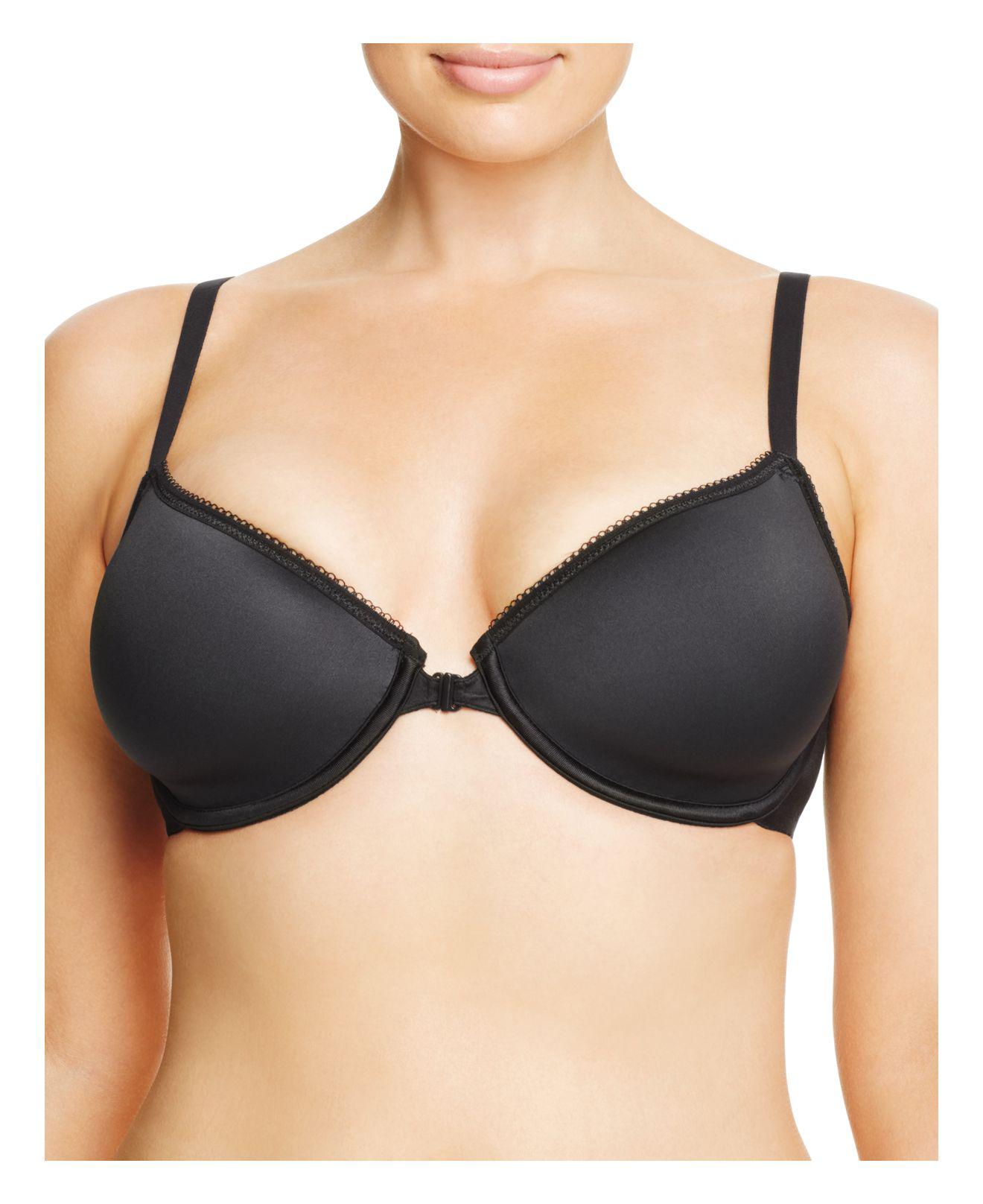 Lyst Wacoal Basic Beauty Front Close Contour Bra In Black 