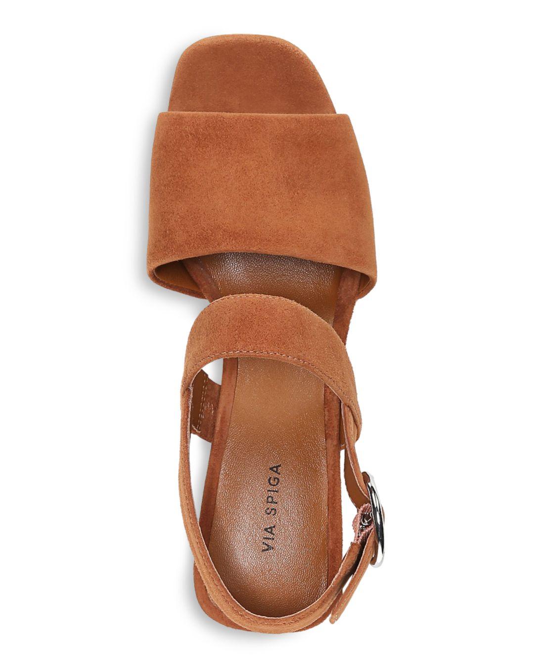 via spiga suede sandals