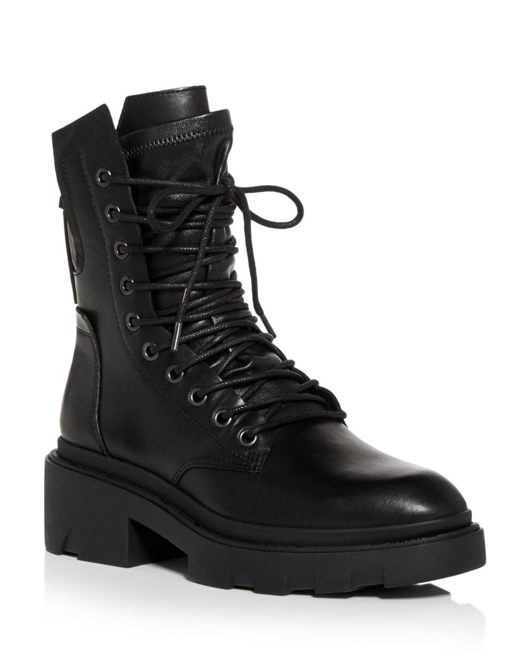block heel combat boot