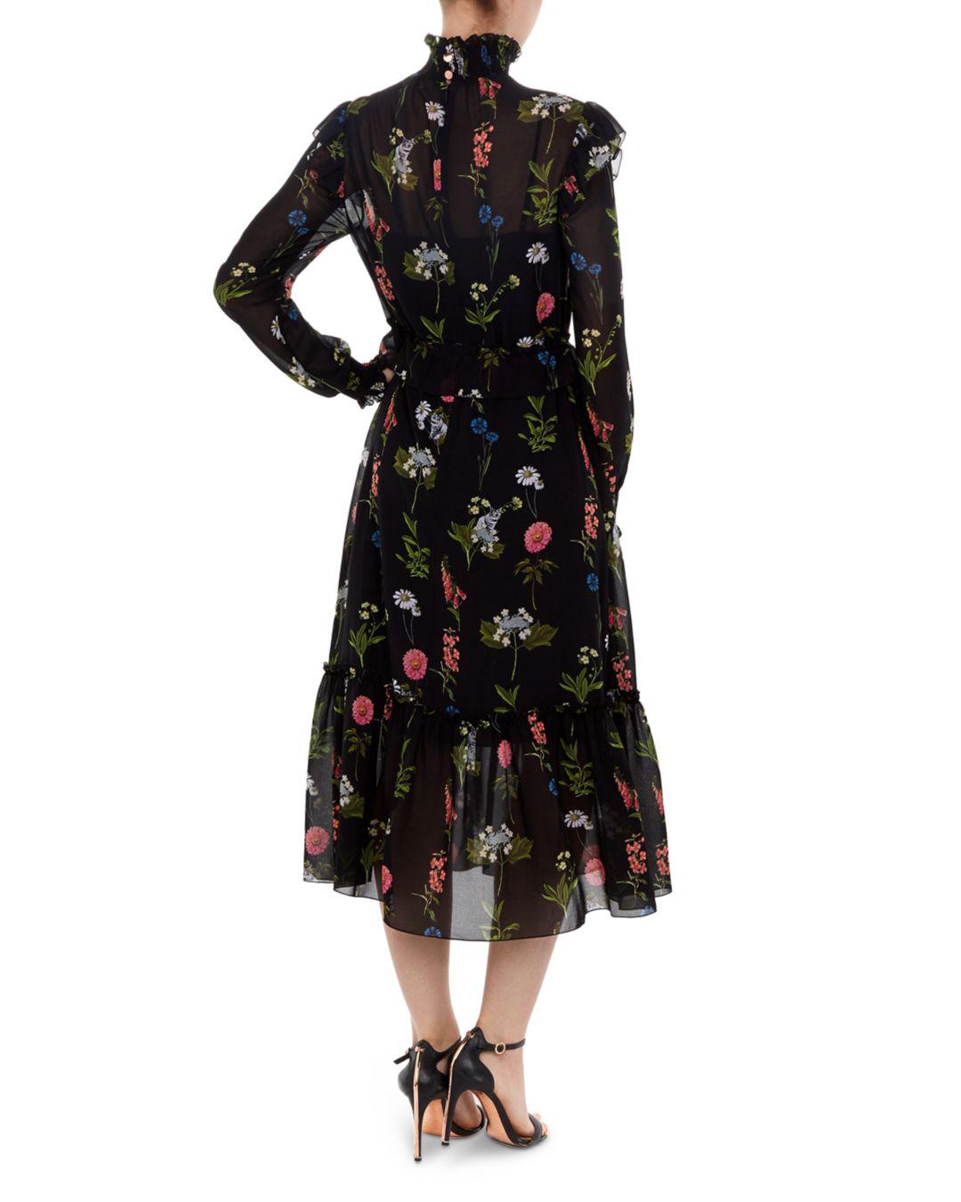 ted baker simarra florence midi dress