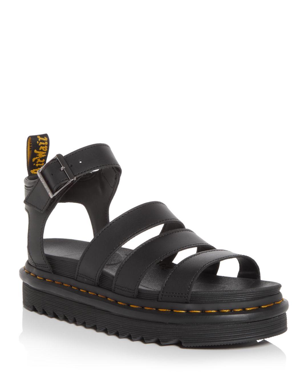 Dr. Martens Blaire Platform Gladiator Sandals in Black | Lyst