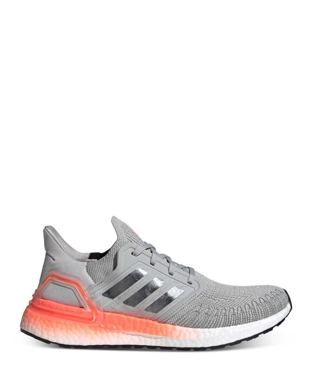 adidas Women's Ultraboost 20 Lace - Up Sneakers in Grey/Orange (Gray) | Lyst