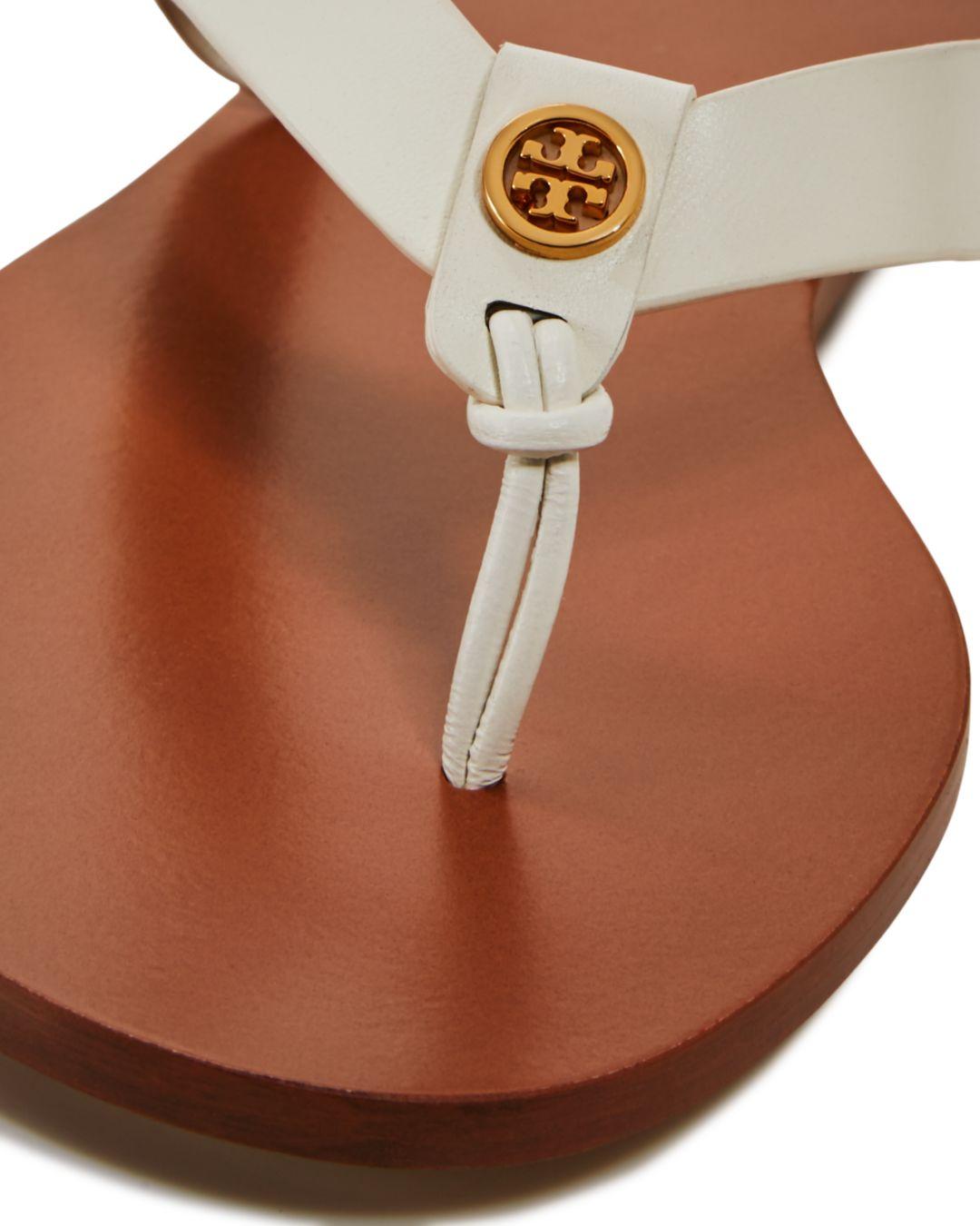 red leather thong sandals