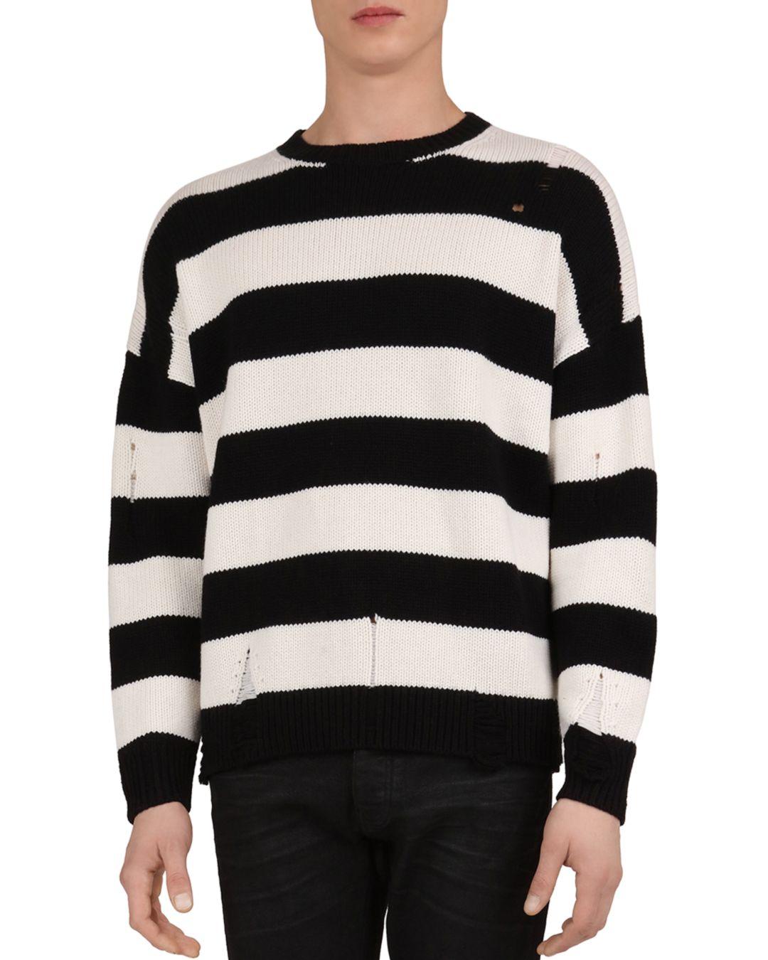 The Kooples Oversized, Wool And Cashmere Sweater With Black And White  Stripes for Men | Lyst