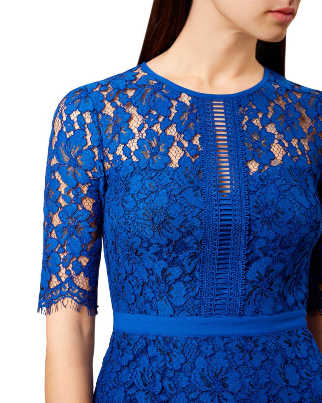 Hobbs Penny Lace Sheath Dress in Blue Lyst