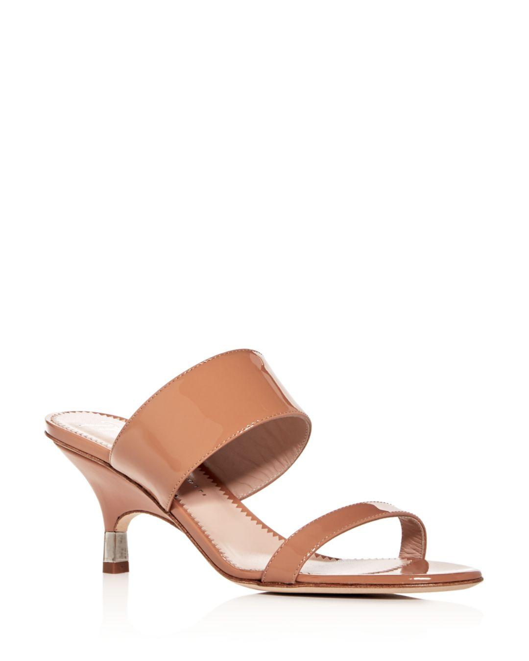 Giuseppe Zanotti Women's Kitten - Heel Slide Sandals in Brown - Lyst