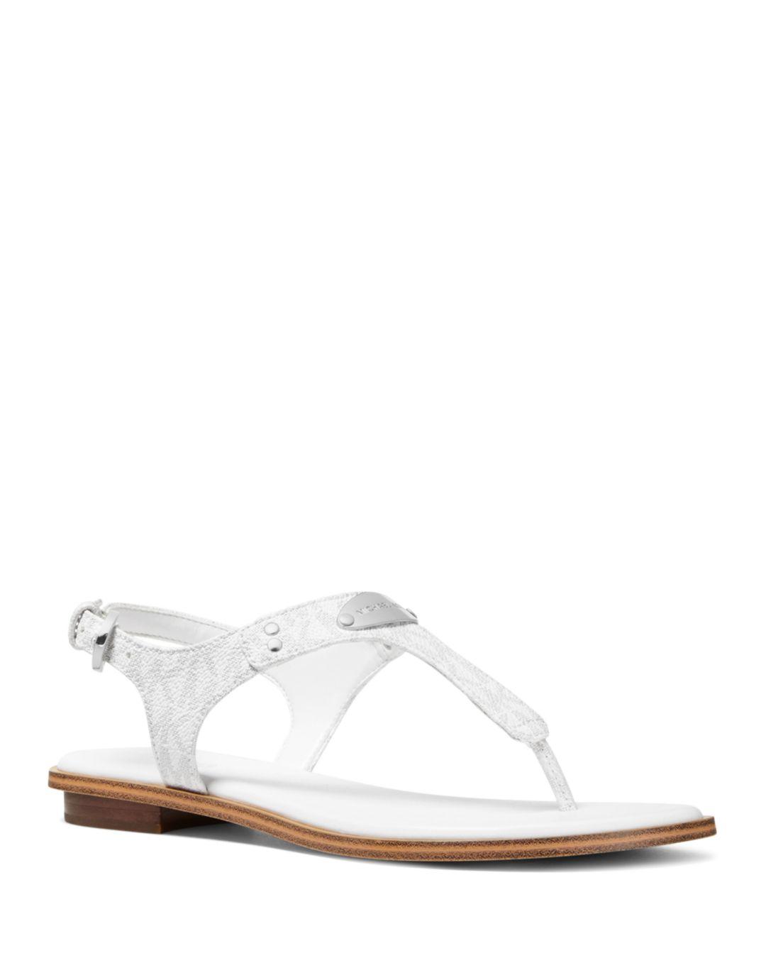 michael michael kors mk plate thong sandals
