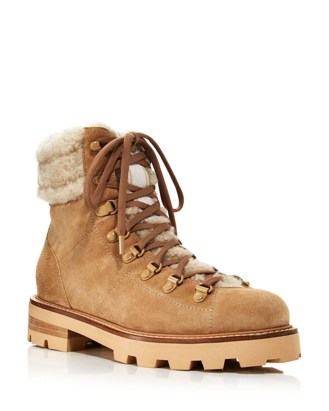 shearling hiking boots