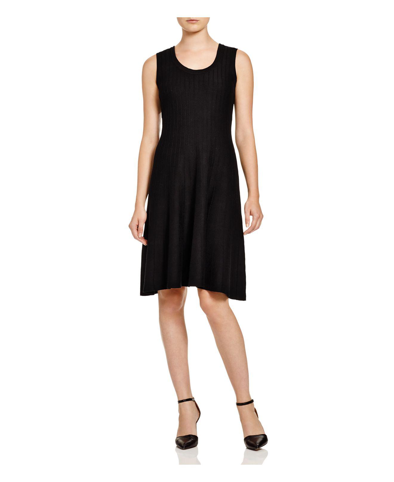 NIC+ZOE Cotton Nic + Zoe Ribbed Fit-and-flare Dress in Black Onyx ...